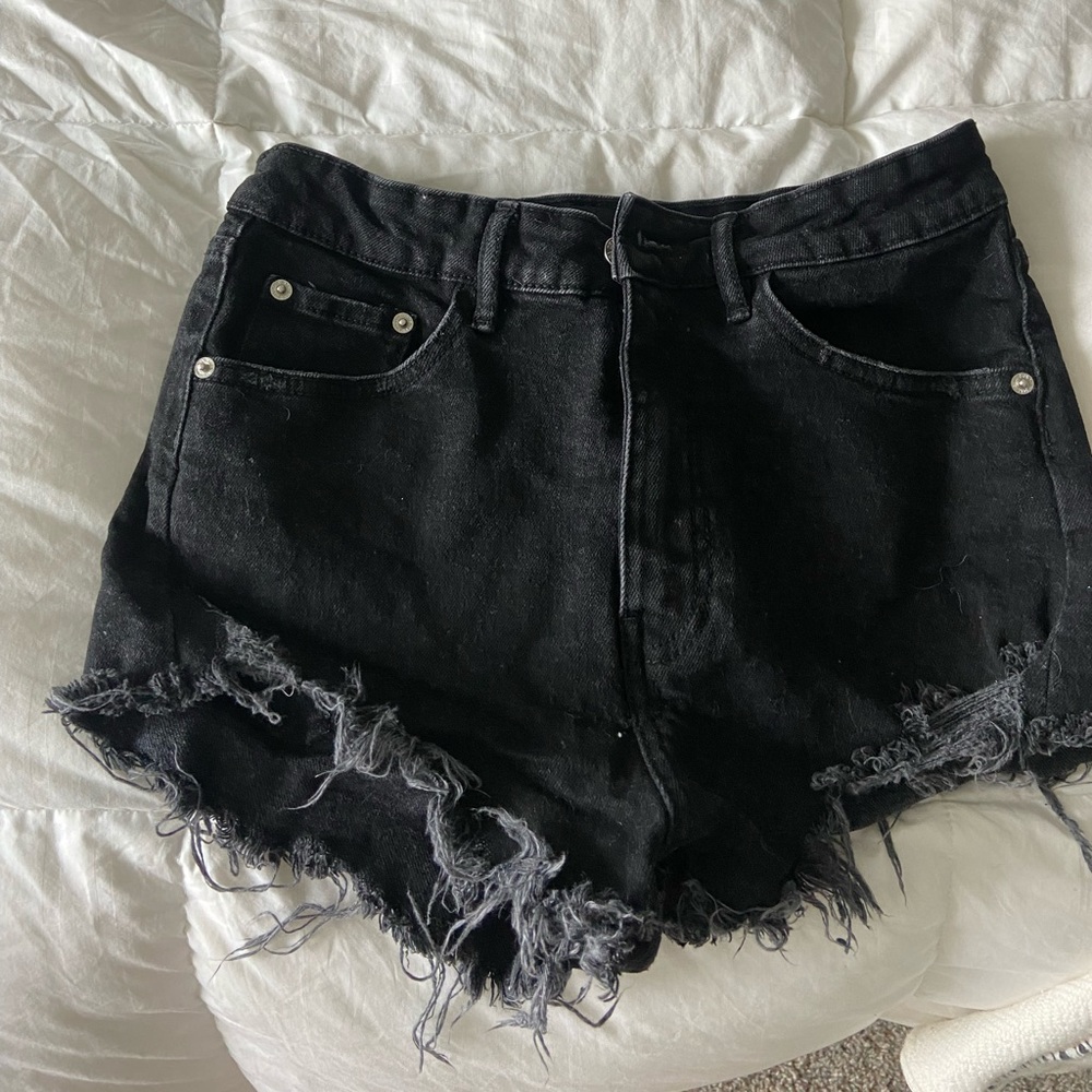 Zara black high rise shorts